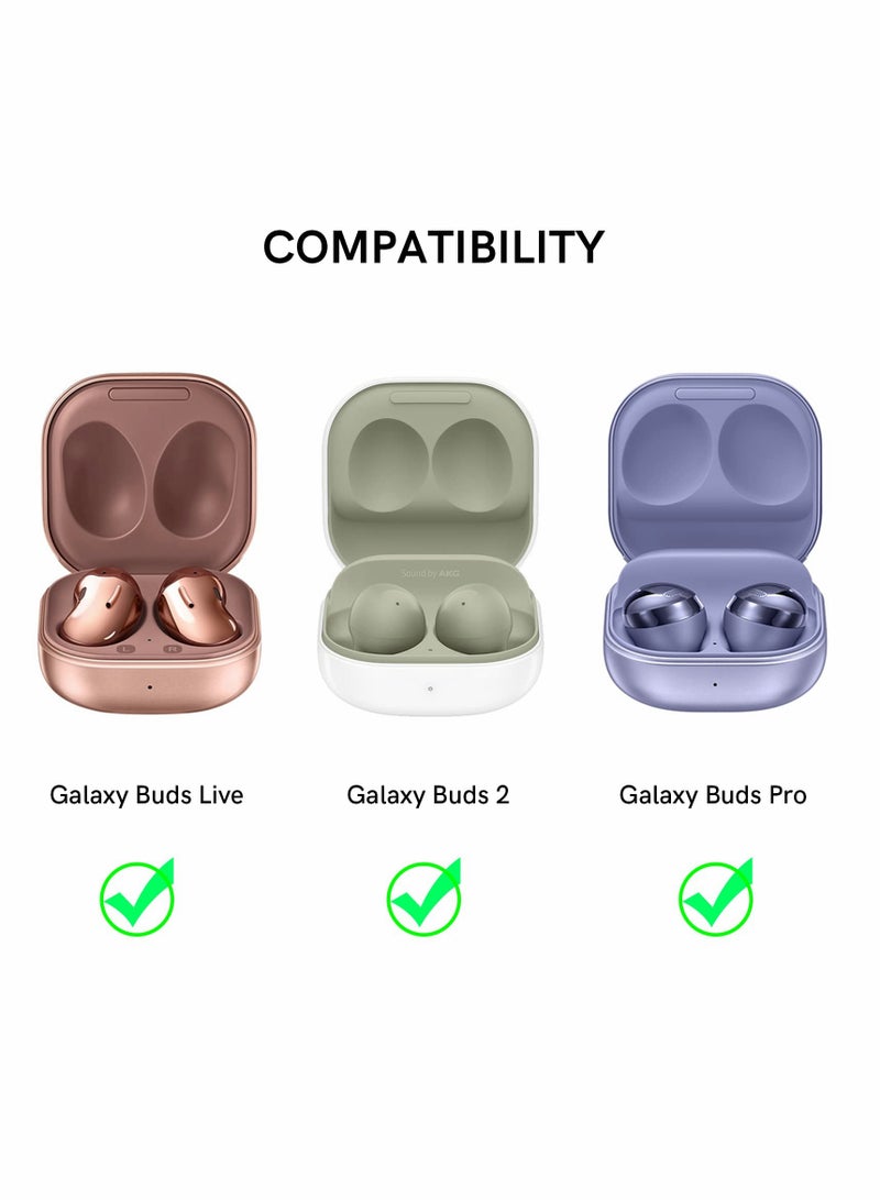 Earphone Protective Cover, for Samsung Galaxy Buds 2 Pro Case / Galaxy Buds Pro Case / Galaxy Buds 2 Case / Galaxy Buds Live Case Stylish Hard TPU Shockproof Cover for Women Girls (Boho, with Keychain