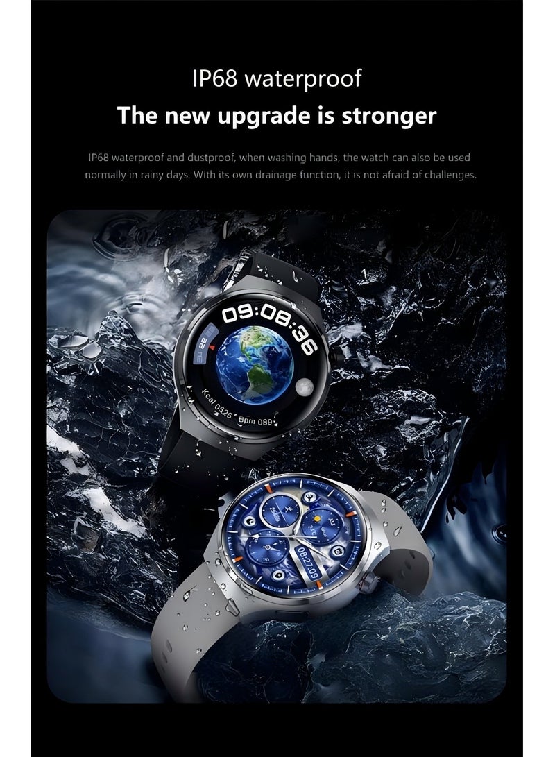 smart watchGT4 PRO with Bluetooth calling function (answer/make calls), fitness tracking watch with sleep monitoring function, suitable for iPhone/Android, IP68 waterproof (ivory white)