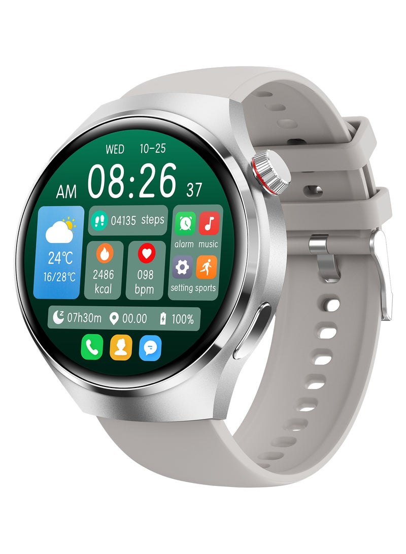 smart watchGT4 PRO with Bluetooth calling function (answer/make calls), fitness tracking watch with sleep monitoring function, suitable for iPhone/Android, IP68 waterproof (ivory white)
