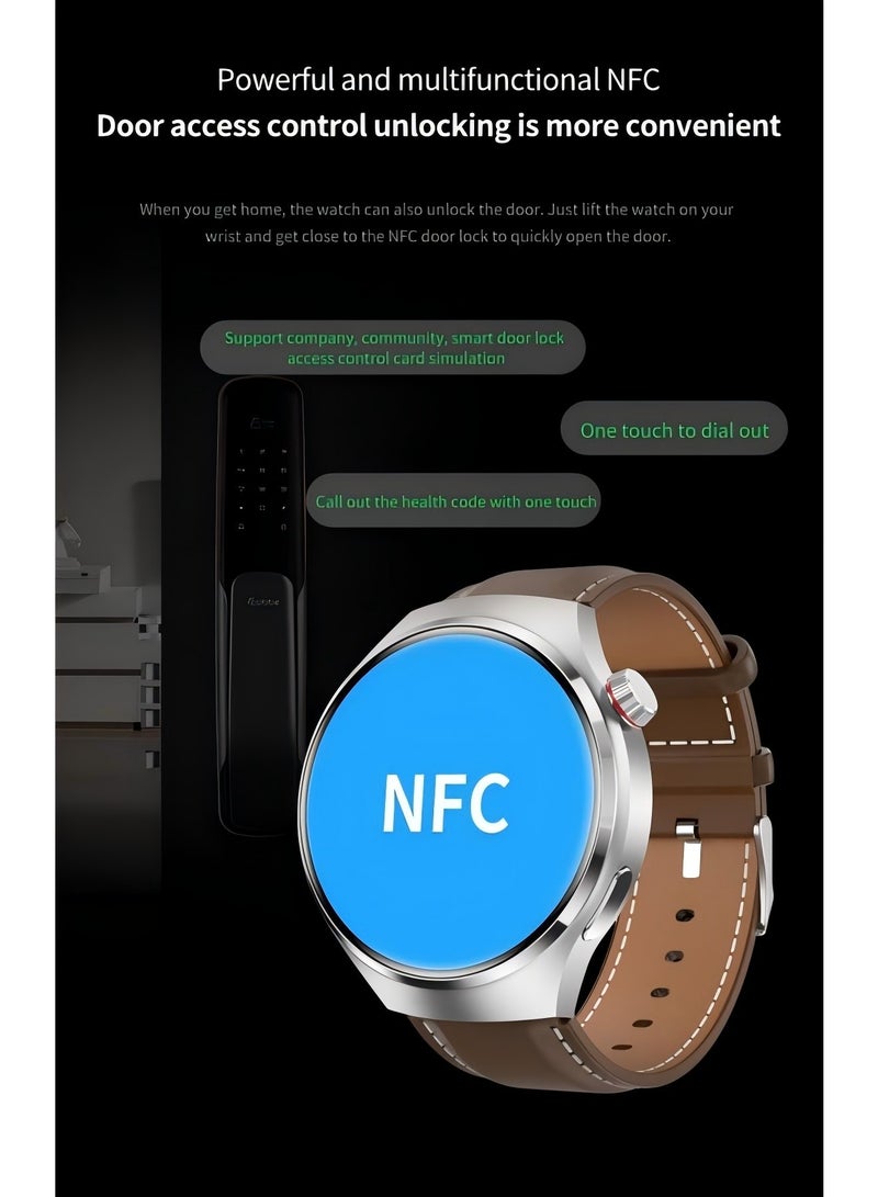 smart watchGT4 PRO with Bluetooth calling function (answer/make calls), fitness tracking watch with sleep monitoring function, suitable for iPhone/Android, IP68 waterproof (ivory white)