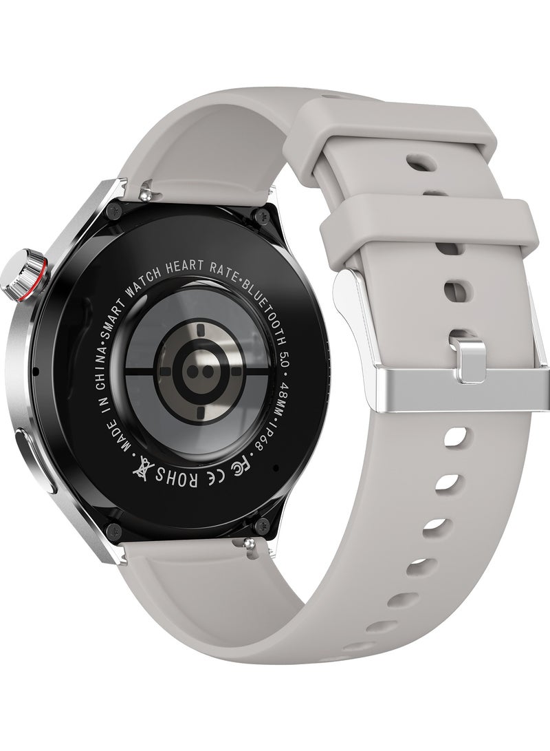 smart watchGT4 PRO with Bluetooth calling function (answer/make calls), fitness tracking watch with sleep monitoring function, suitable for iPhone/Android, IP68 waterproof (ivory white)