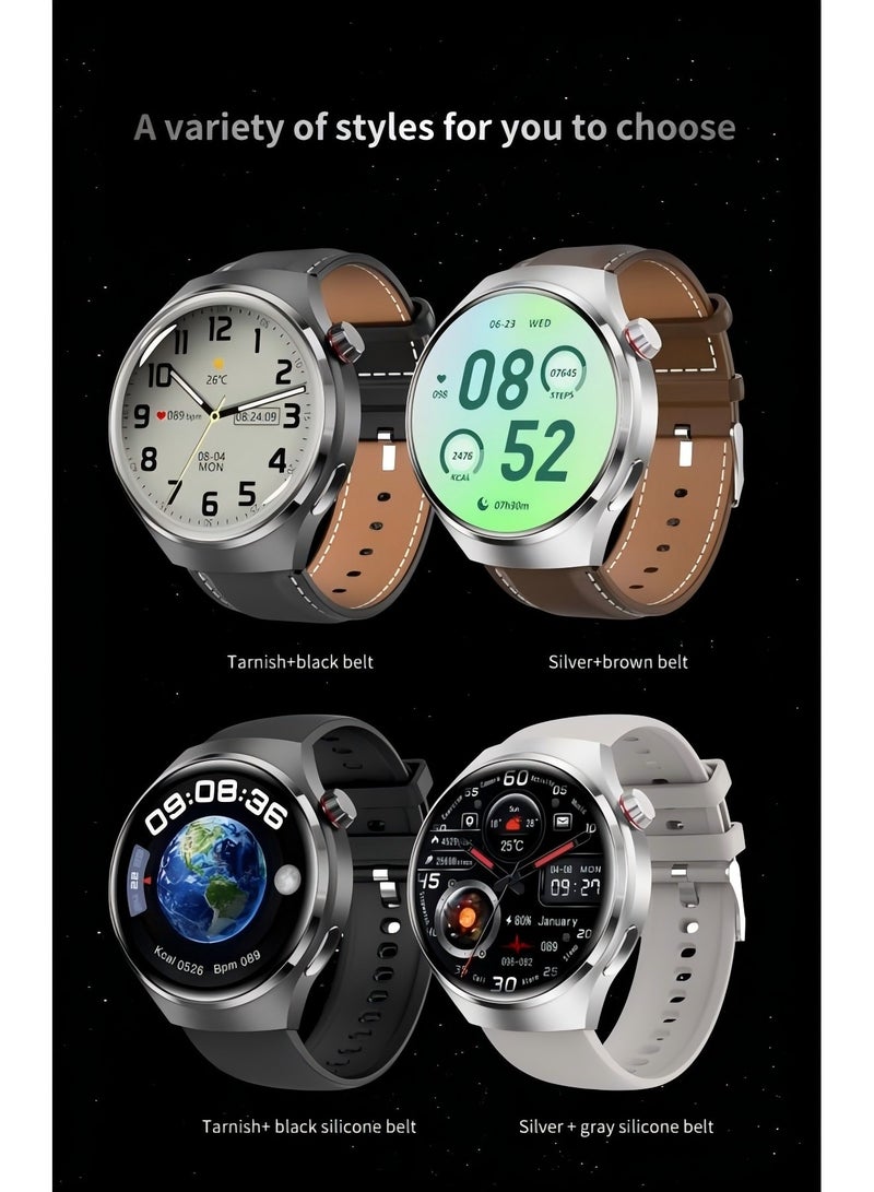 smart watchGT4 PRO with Bluetooth calling function (answer/make calls), fitness tracking watch with sleep monitoring function, suitable for iPhone/Android, IP68 waterproof (ivory white)