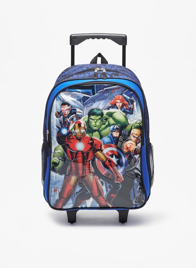 Avengers Print 4-Piece Trolley Backpack Set - 41x31x13 cm