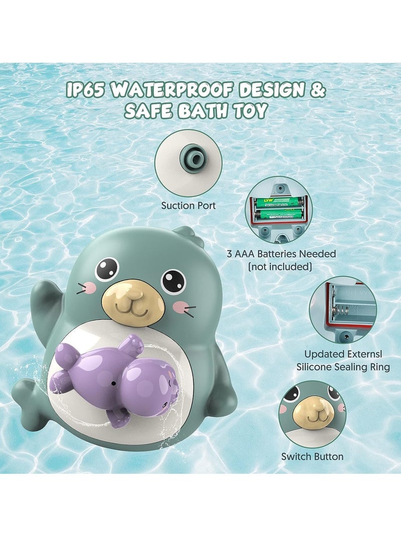 Baby Bath Toys Spray Water Bath Toy, Waterproof Sprinkler Bathtub Shower Toys for Toddlers, Floating Swimming Paddling Pool Bathroom Toy Gift for kids Bath Time for 1 2 3 Year Old Boys Girls
