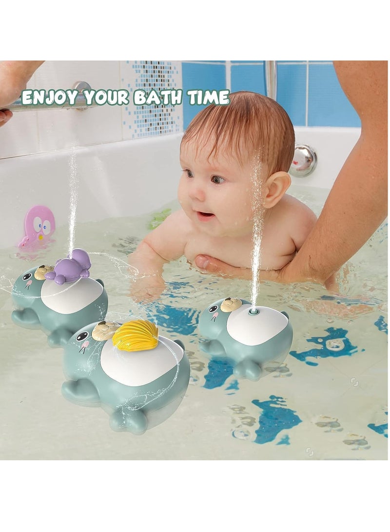 Baby Bath Toys Spray Water Bath Toy, Waterproof Sprinkler Bathtub Shower Toys for Toddlers, Floating Swimming Paddling Pool Bathroom Toy Gift for kids Bath Time for 1 2 3 Year Old Boys Girls