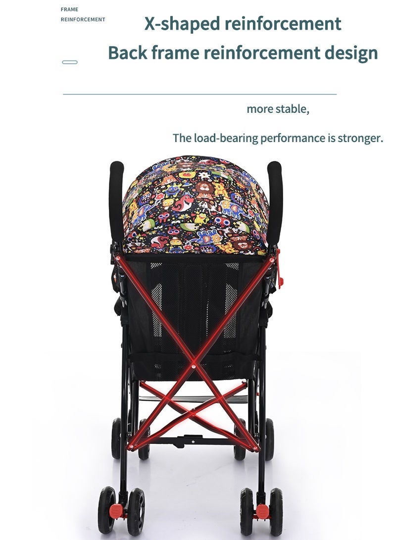 Seat and Sleeper Baby Stroller, Portable Folding Baby Stroller, Simple Umbrella Stroller