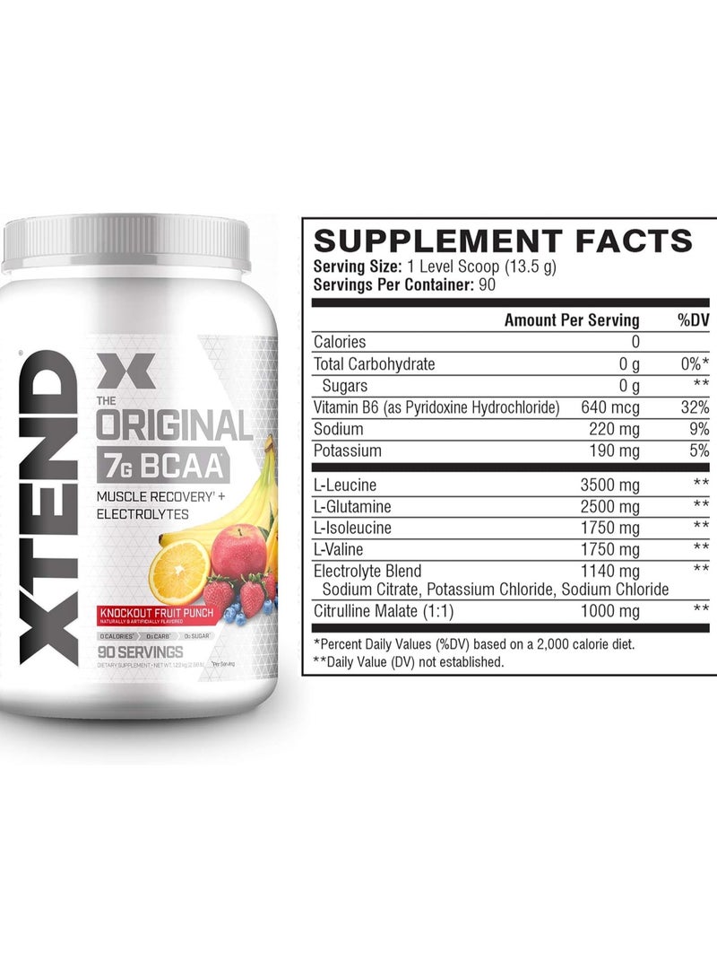 XTEND The Original 7g BCAA 1.13kg Knockout Fruit Punch Flavor 90 Serving