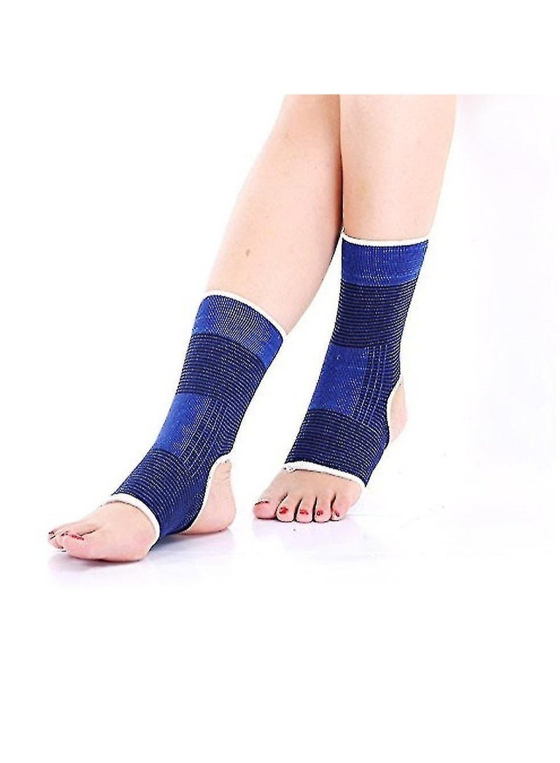 2 Pairs Of Support Foot Wraps With Protectors Ankle Protection Bandages