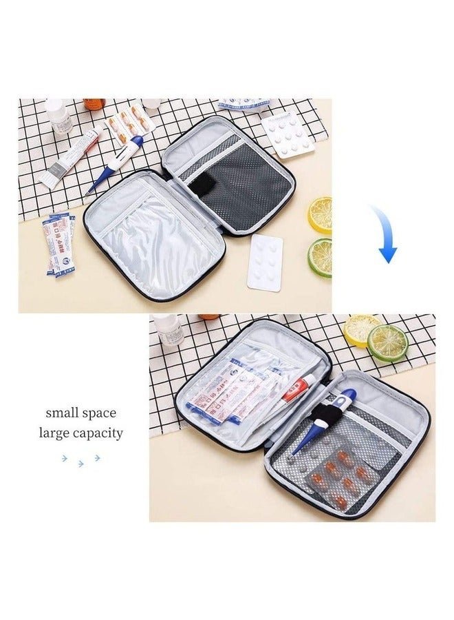 2Pcs Travel Mini First Aid Pouch Portable Mini First Aid Kit Storage Bag for Medicine Boxes Medical Kits Empty Bag for Sports Camping Hiking Outdoor Activities