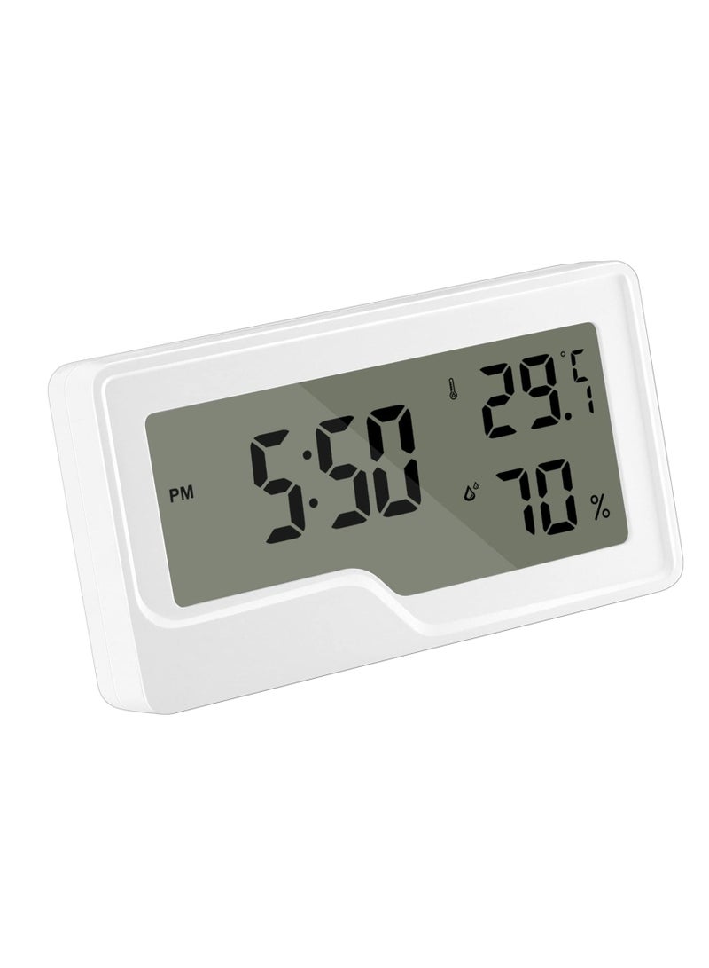 Digital Thermometer Hygrometer, Room Calibrated Humidity Meter, Temperature Humidity Monitor Indicator Sensor, Digital Date Clock, for Wall, Kitchen, Greenhouse, Indoor Baby