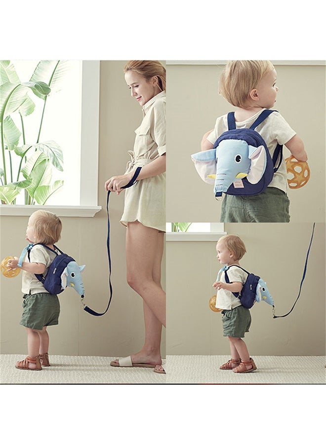 2-In-1 Children Elephant Design Anti-Lost Backpack With Safety Belt And Holding Leash