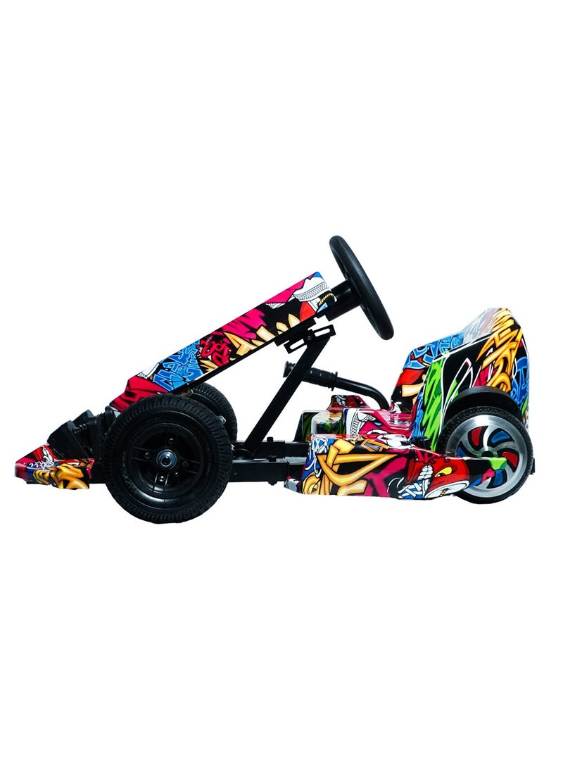 Kids Electric Go Kart Up to 65Kg Riders, 20KM/Hr, Wheel with LED Lights, Safety Kit Included, Street Dance