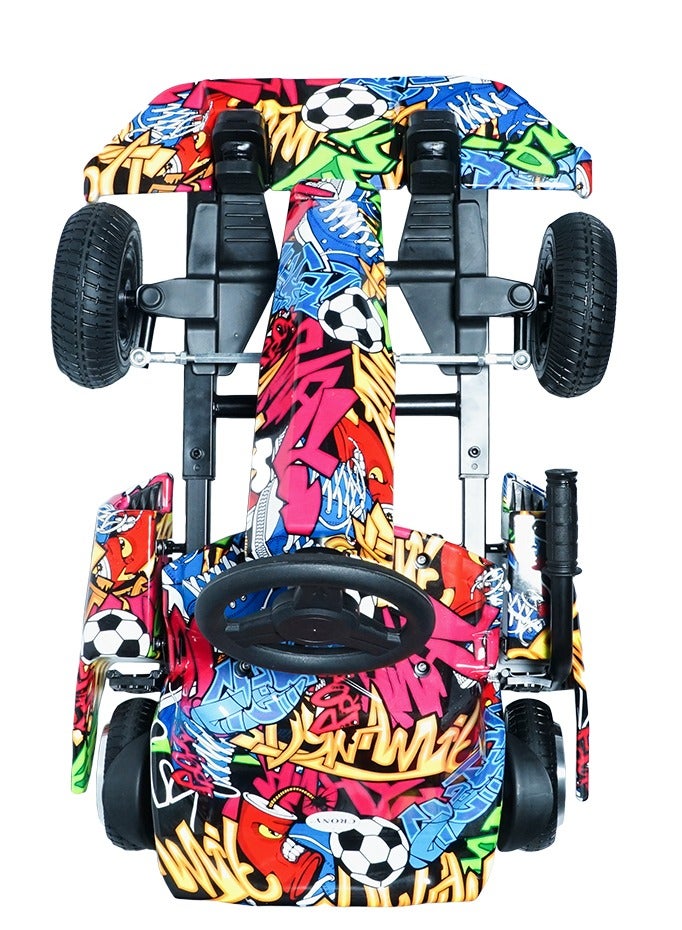 Kids Electric Go Kart Up to 65Kg Riders, 20KM/Hr, Wheel with LED Lights, Safety Kit Included, Street Dance