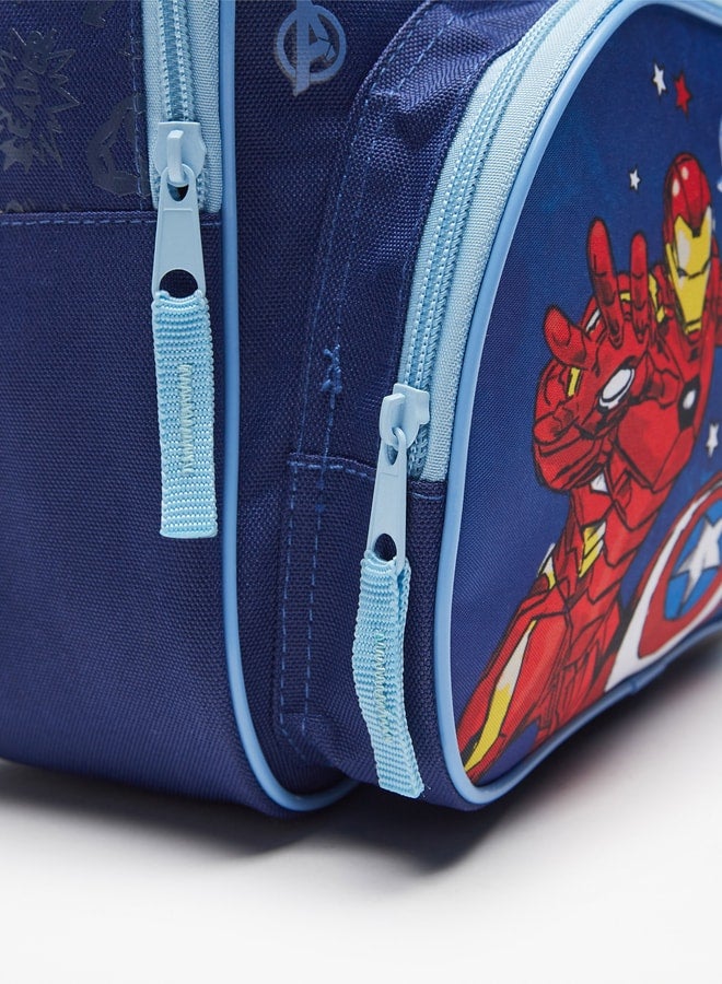 Avengers Print Backpack with Adjustable Shoulder Straps - 25x20x13 cm