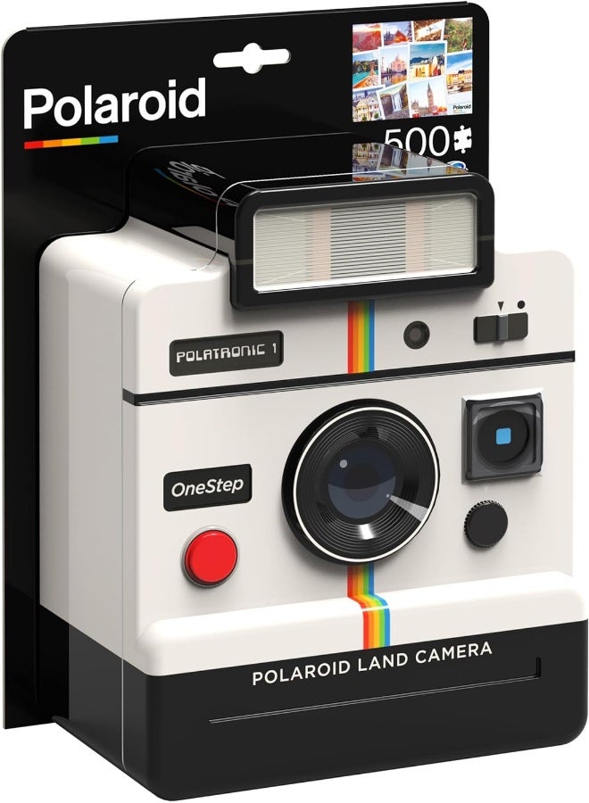 Polaroid, 500-Piece Sweet Treats Jigsaw Puzzle in 3D Tin Container Cool Vintage Retro 70’s Camera, for Kids, Teens, and Adults Aged 12 and up