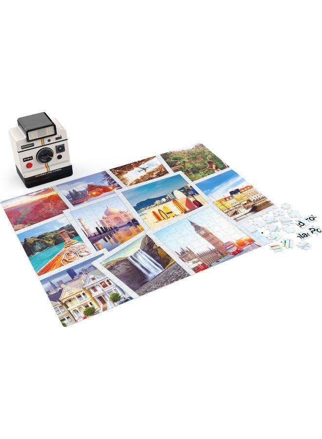 Polaroid, 500-Piece Sweet Treats Jigsaw Puzzle in 3D Tin Container Cool Vintage Retro 70’s Camera, for Kids, Teens, and Adults Aged 12 and up
