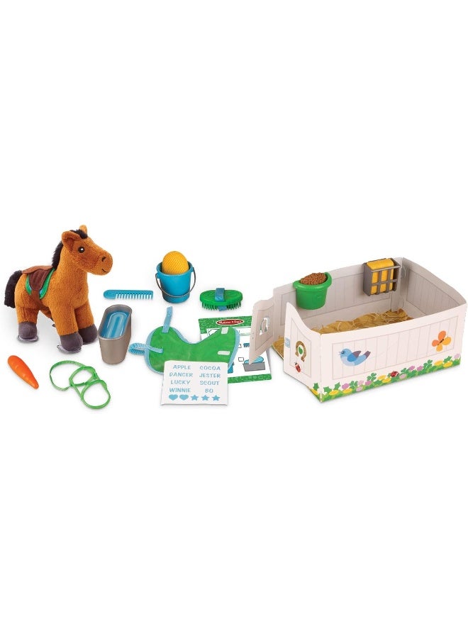 Melissa & Doug Feed & Groom Horse Care Play Set