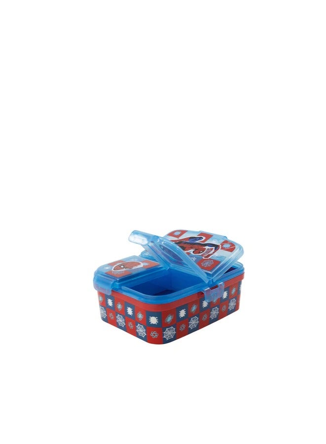 Stor XL Multi Compartment Rectangular Sandwich Box Spiderman Arachnid Grid