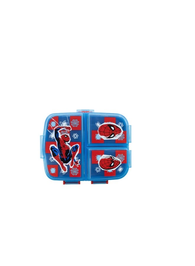 Stor XL Multi Compartment Rectangular Sandwich Box Spiderman Arachnid Grid