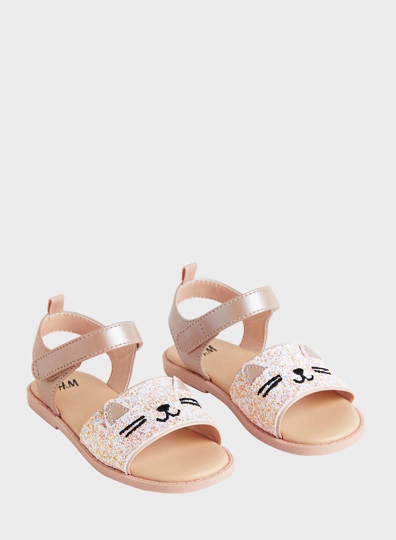 Applique Velcro Sandals