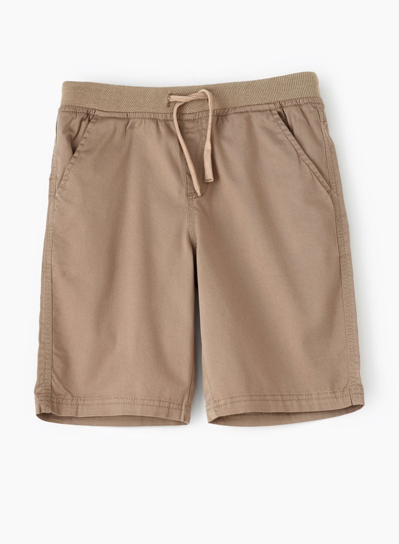 Cool & Classic: Boys' Woven Cotton Shorts Stylishly Breathable