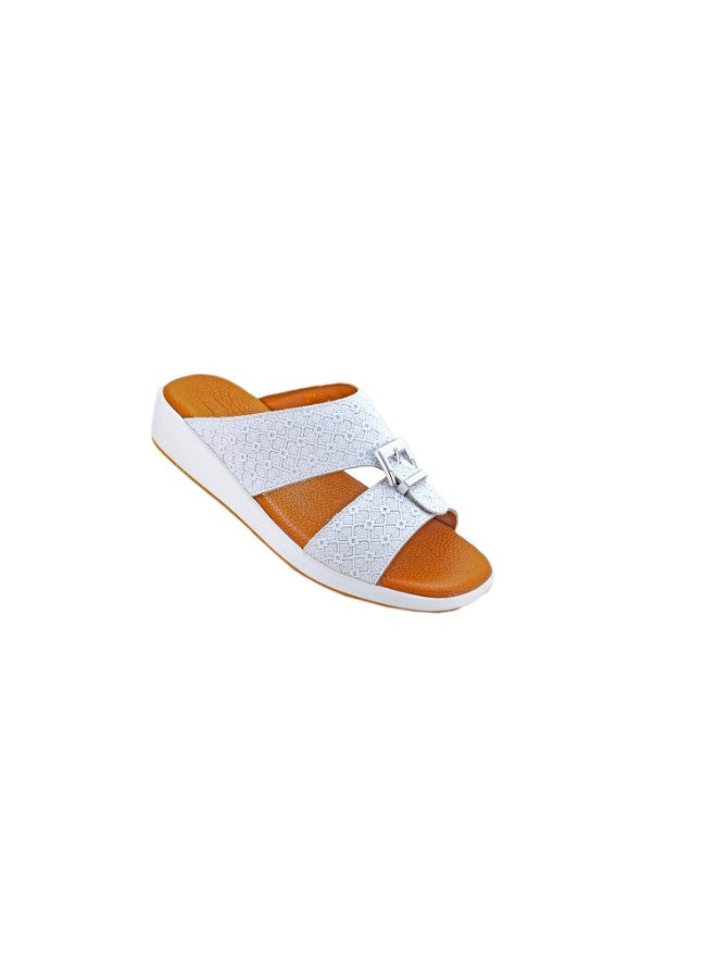 008-3097 Barjeel Uno Mens Arabic Sandals BGT 21 White