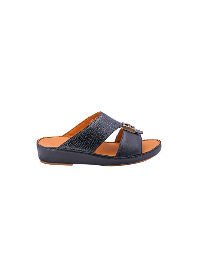 008-2900 Barjeel Uno Mens Arabic Sandals 001930 Black