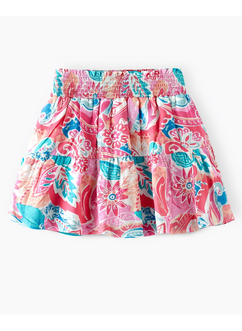 Sunshine Twirls: Girls' Flowy Skirt Breezy Comfort & Summertime Flair