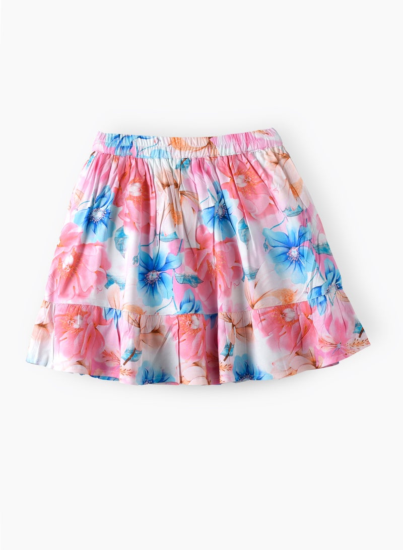 Sunshine Twirls: Girls' Flowy Skirt Breezy Comfort & Summertime Flair