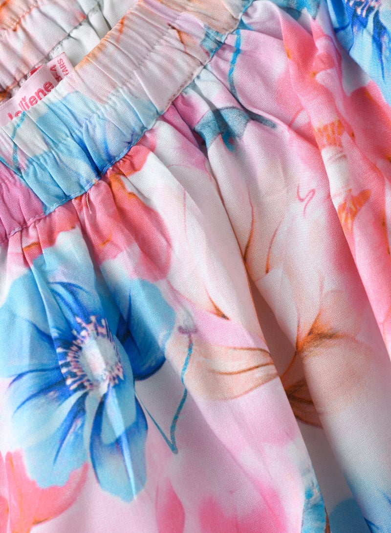 Sunshine Twirls: Girls' Flowy Skirt Breezy Comfort & Summertime Flair