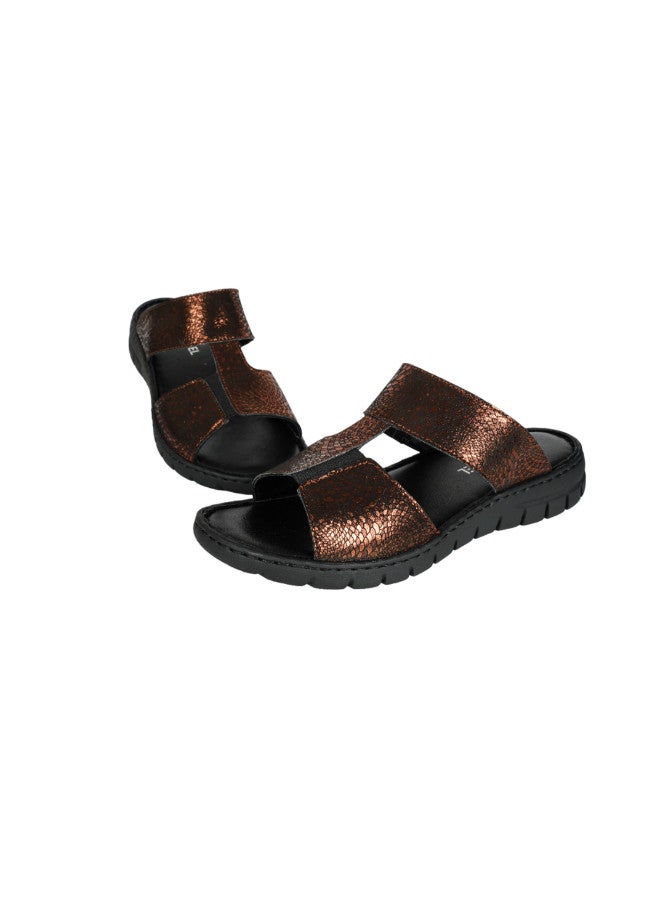 071-2227 Josef Seibel Ladies Casual Flat Sandals 93440 Black/Kombi Bronze