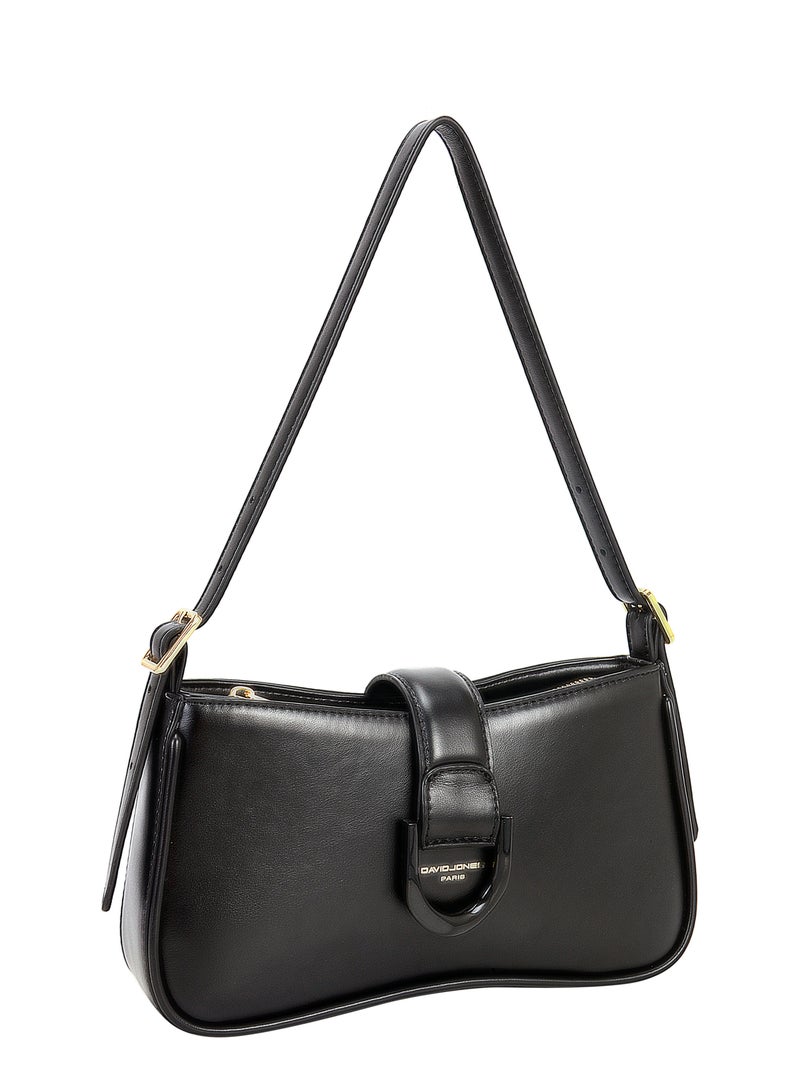 David Jones Kilia Collection Shoulder Bag for Women, faux Leather Hobo Crossover Fashion Handbag Purse