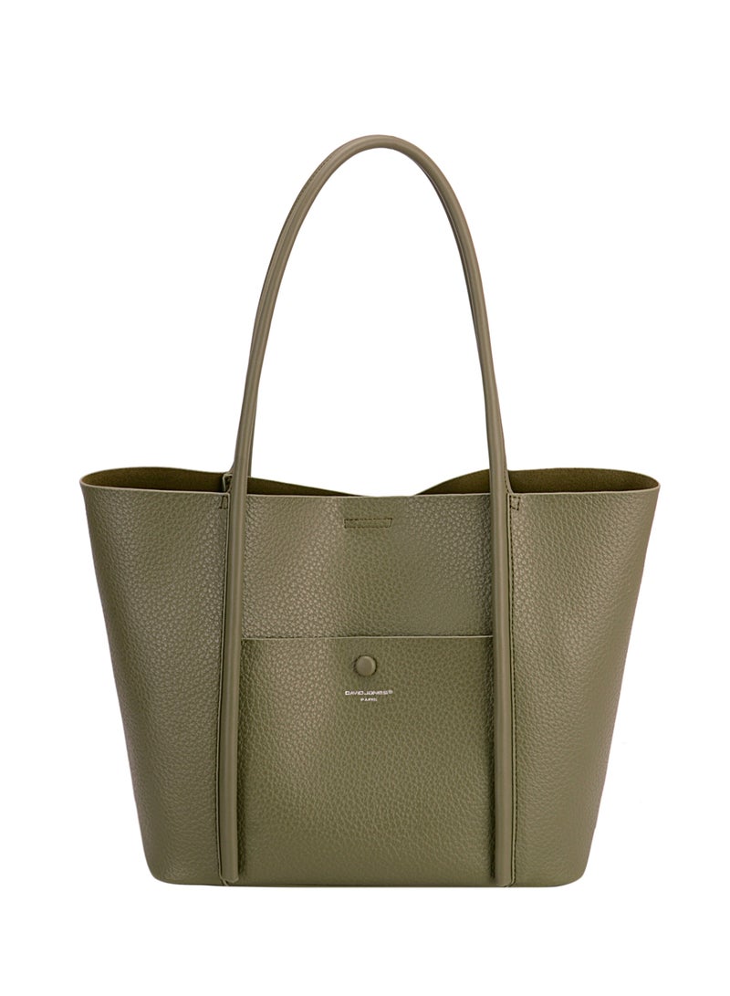 David Jones Small hand-held tote bag in grained imitation leather Tote Bag Handbag for Women