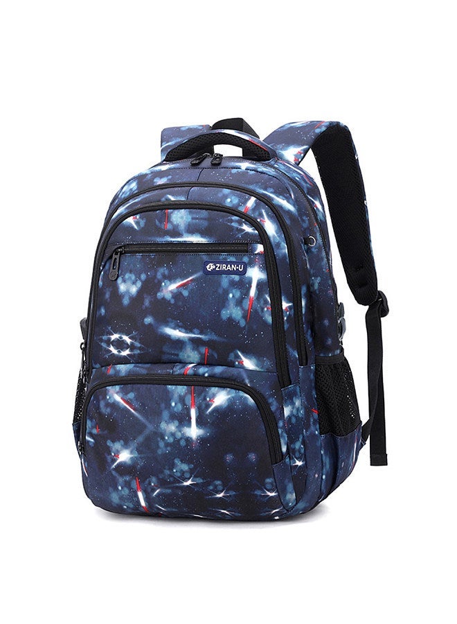 Primary and Secondary School Students Backpack Waterproof Schoolbag with Lunch Bag and Pen Bag