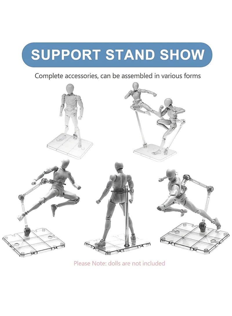 Action Figure Stand, Assembled Action Figure Display Stand Base, Sturdy Base, Transparent Doll Model Holder, Figure Assembly Stand, for 6