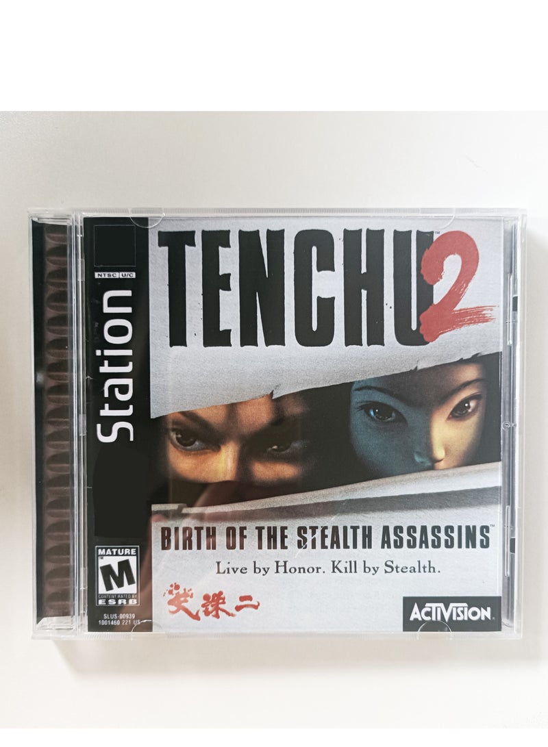 PS1 Tenchu2 With Manual Copy Disc Game Black Bottom Unlock Console Station 1 Retro Optical Driver Video Game Part