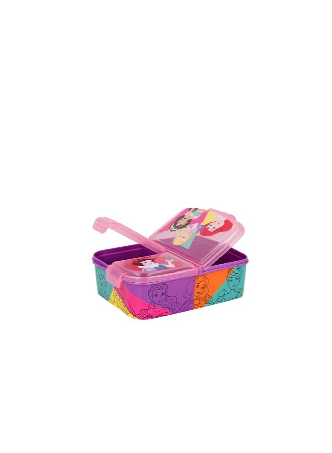 Multi Compartment Sandwich Box Princess Bright & Bold