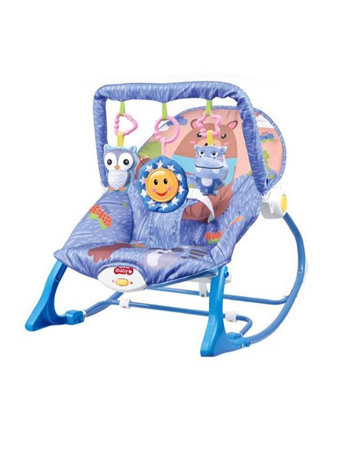 Foldable Baby Rocking Chair With Music Vibration And Hanging Toys