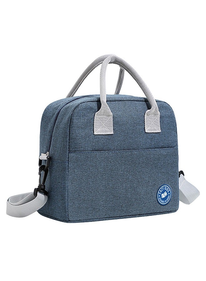 Jumbo Bento Lunch Box With Blue Lunch Bag , Food Jar and Cutlery