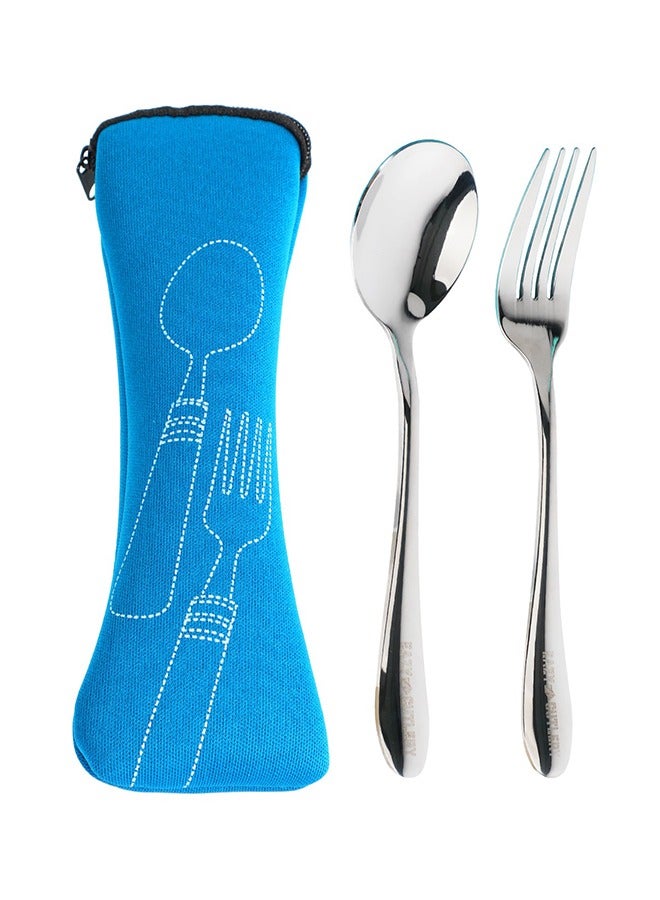 Jumbo Bento Lunch Box With Blue Lunch Bag , Food Jar and Cutlery