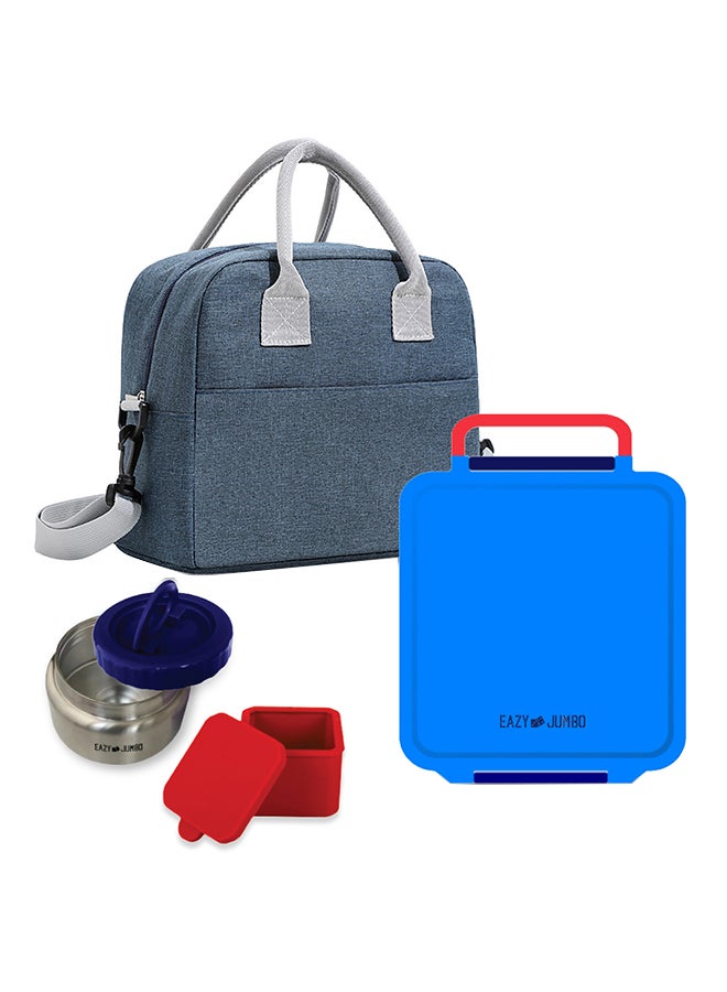 Jumbo Bento Lunch Box With Lunch Bag And Thermos And Dip Jar