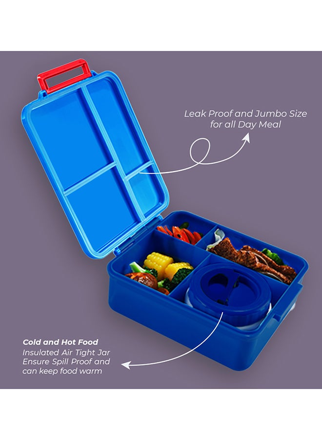 Jumbo Bento Lunch Box With Lunch Bag And Thermos And Dip Jar