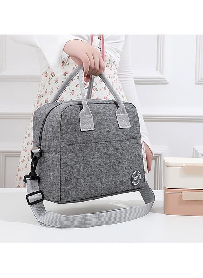 Jumbo Bento Lunch Box With Grey Lunch Bag, Food Jar And Cutlery