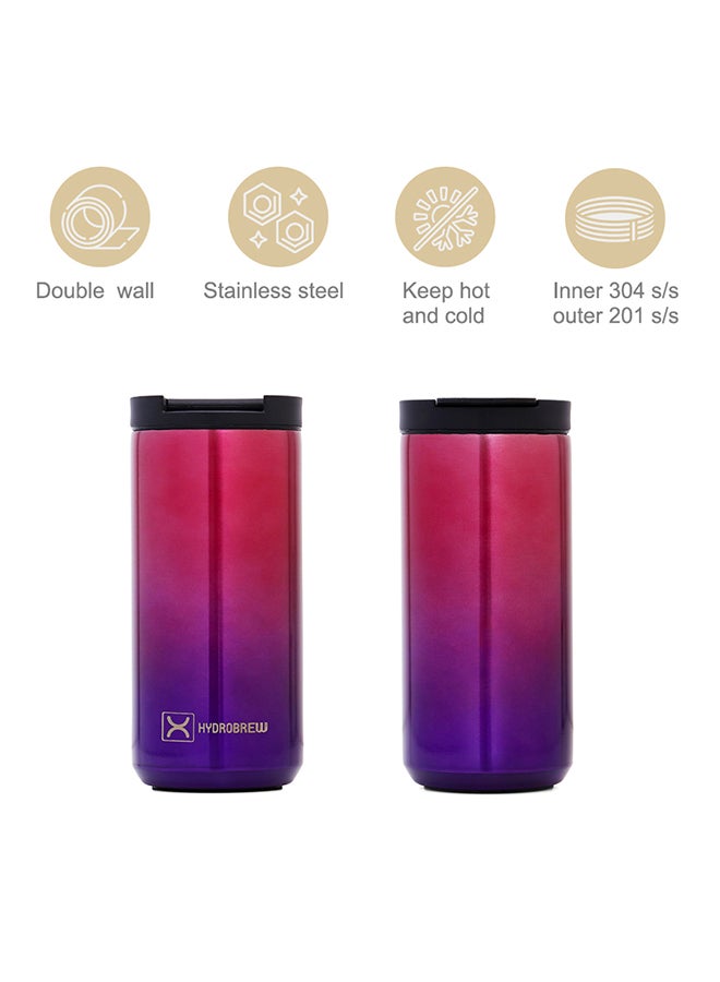 Double Wall Insulated Tumbler Water Bottle - Chrome, 500 Ml