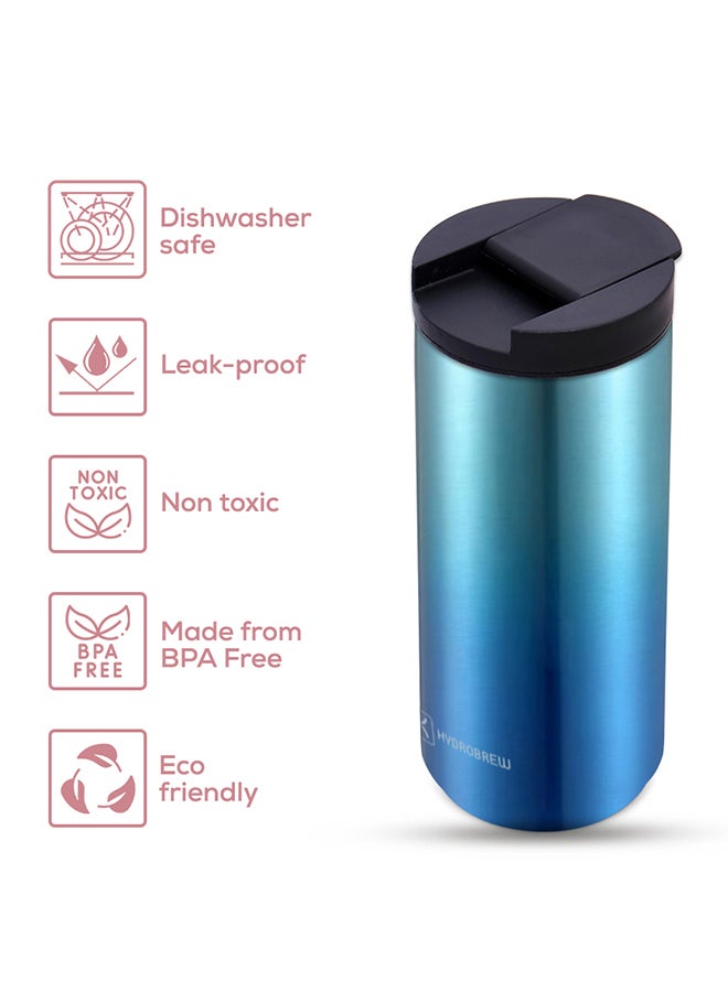 Double Wall Insulated Tumbler Water Bottle, Blue, 500 ML