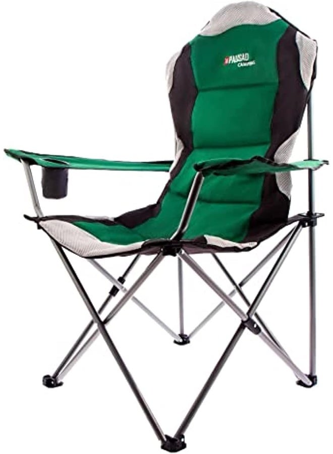Folding Camping Armchair With Armrests And Cup Holder
