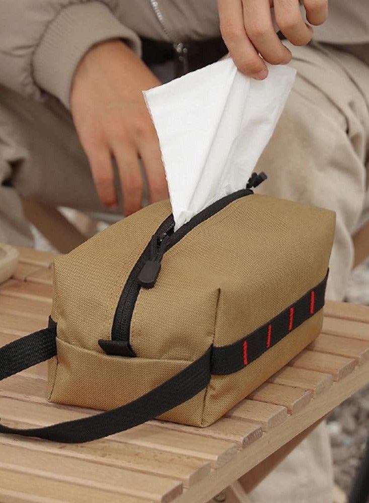 Tactical Hanging Tissue Holder, Oxford Cloth Tissue Box Dispenser for Out Camping