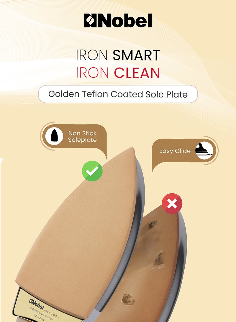 Heavy Weight Non-Stick Iron: Precision And Performance Redefined 1200 W NDI707I Silver