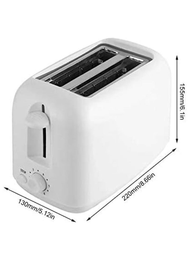 SOKANY Brand Slice Toaster With 6-Gear Baking, Removable Crumb Tray, 700W, White Color, HJT-022