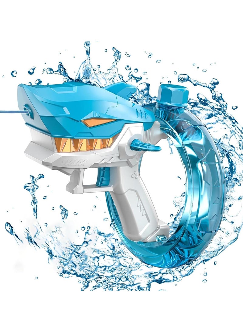 Electric Water Gun,Shark Shape Water Guns for Adults Kids,Strong Power,Large Capacity Water Gun,Up to 10m Long Range,Summer Water Gun Toys,Pool Beach Outdoor Party Toys Kids Ages 8-12,Blue